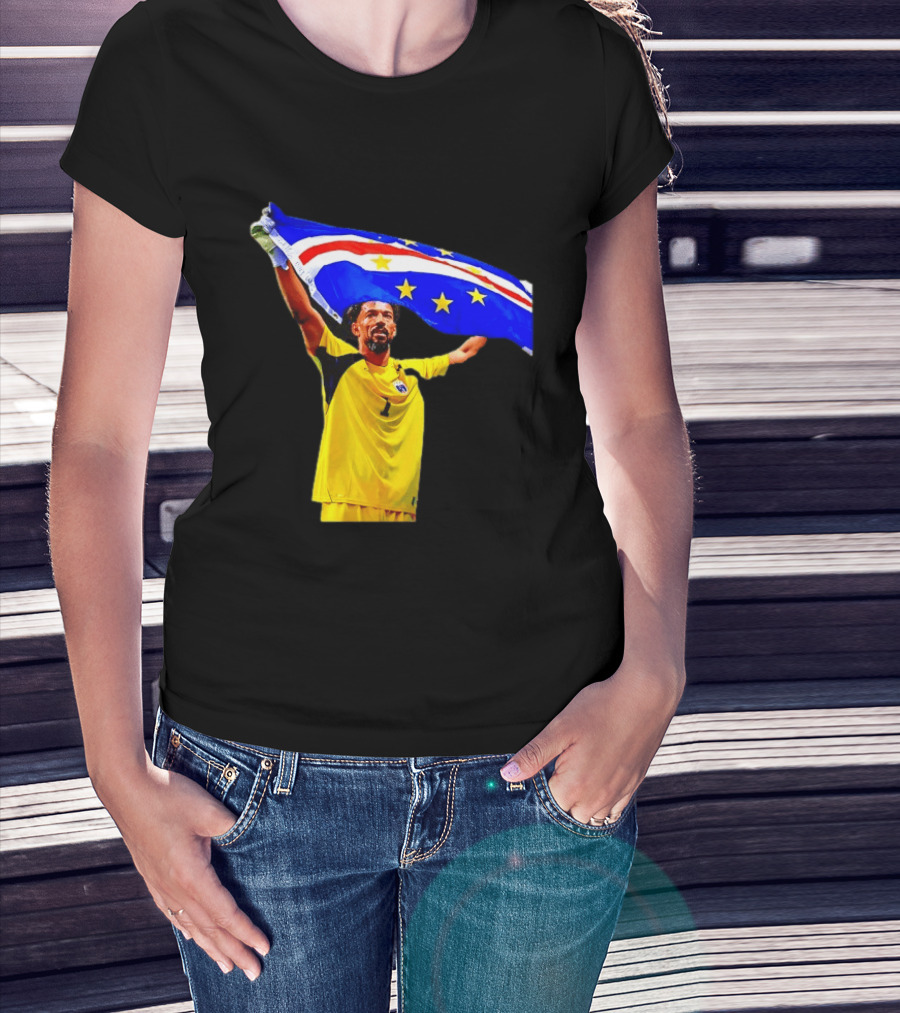 Vozinha Cape Verde Football Team Flag Celebration T-Shirt