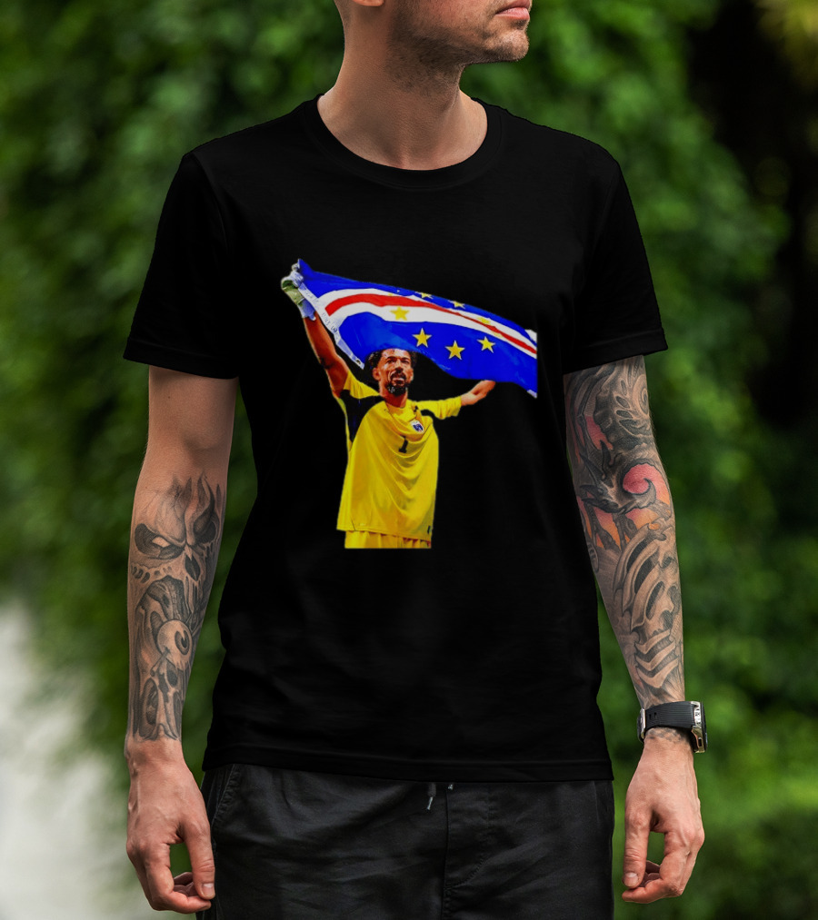 Vozinha Cape Verde Football Team Flag Celebration T-Shirt