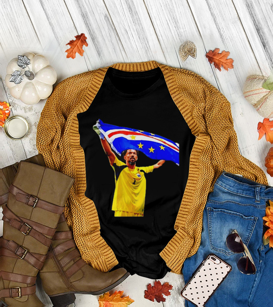 Vozinha Cape Verde Football Team Flag Celebration T-Shirt