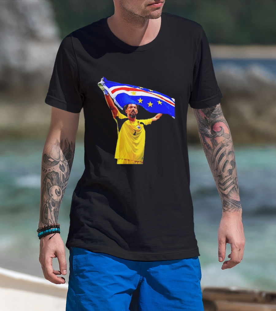 Vozinha Cape Verde Football Team Flag Celebration T-Shirt