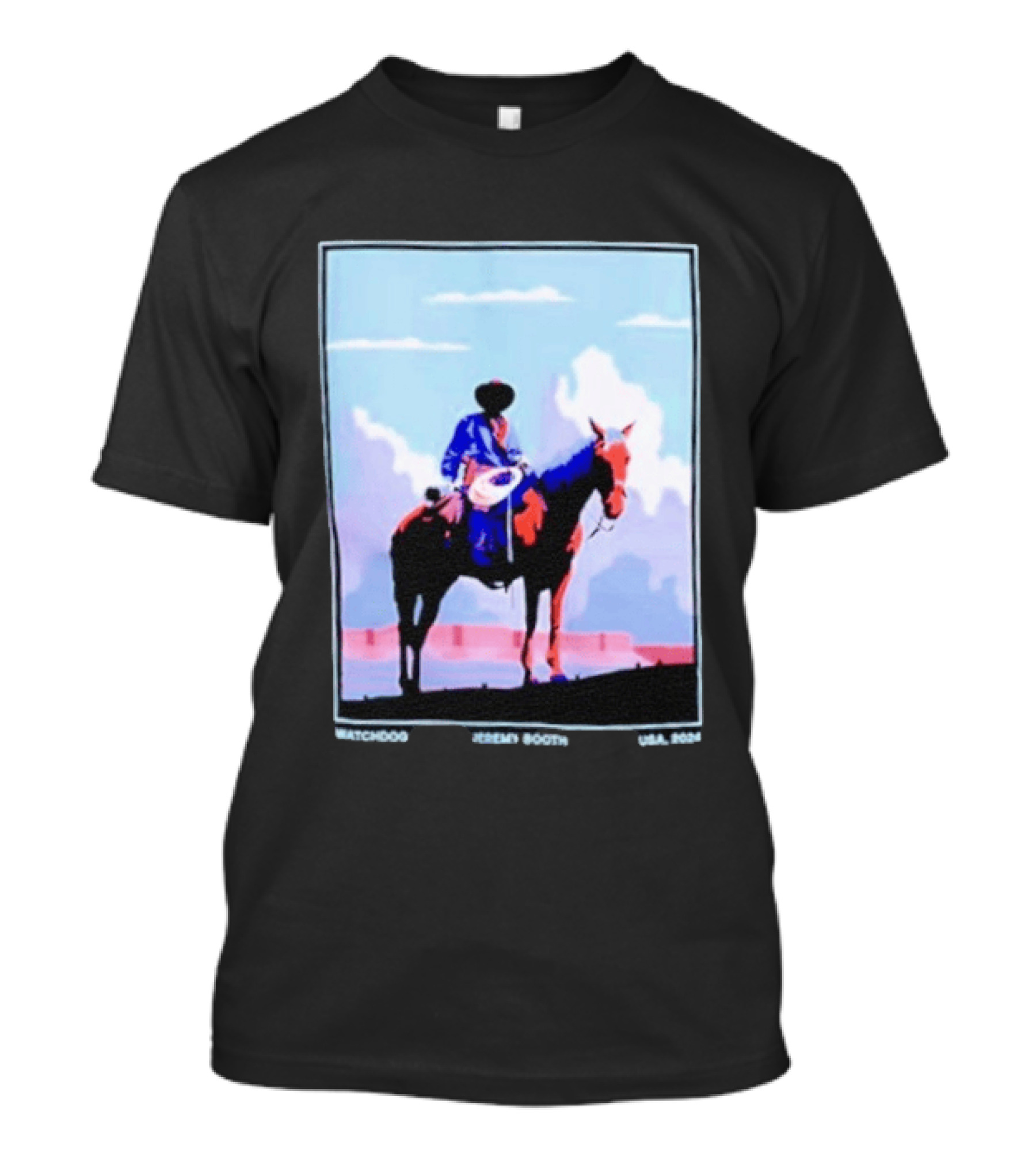 Dog Cowboy By Jeremy Booth USA 2024 T-Shirt