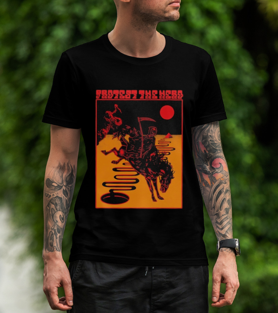 Protest The Hero Grim Reaper Horse Pyramid Red Moon Desert Path T-Shirt
