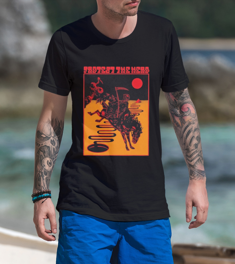 Protest The Hero Grim Reaper Horse Pyramid Red Moon Desert Path T-Shirt