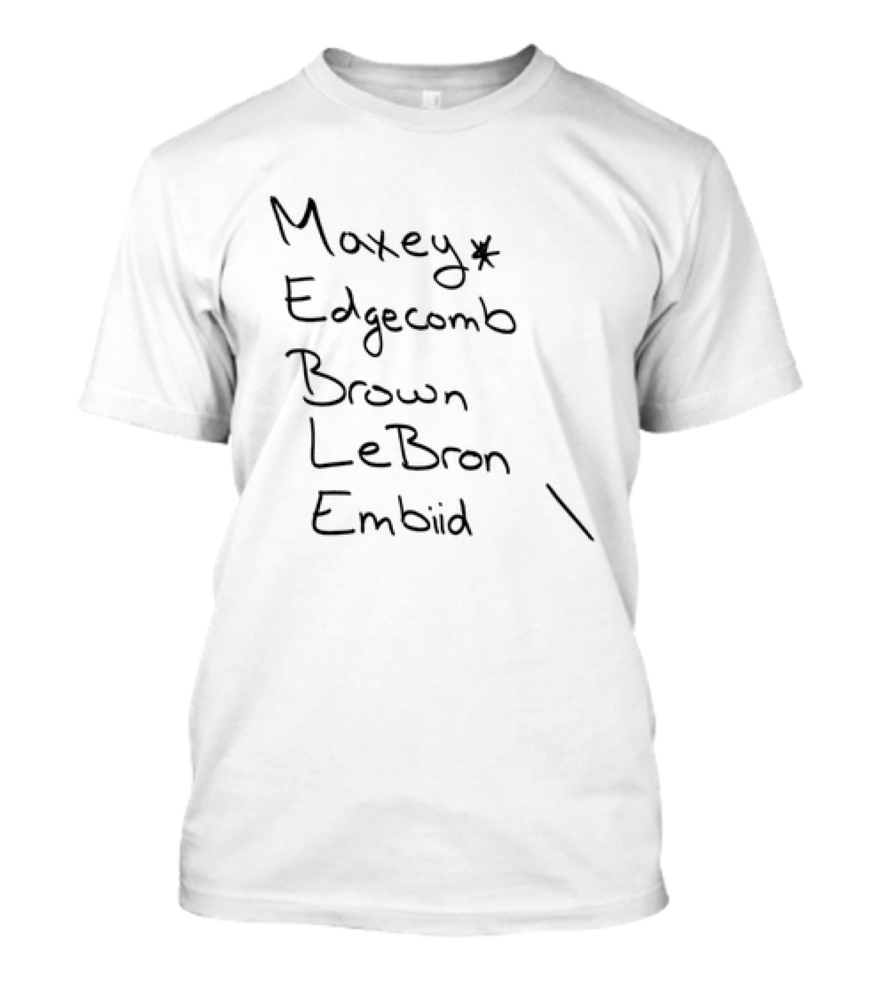 Maxey Edgecomb Brown LeBron Embiid Philadelphia 76ers Basketball Names T-Shirt