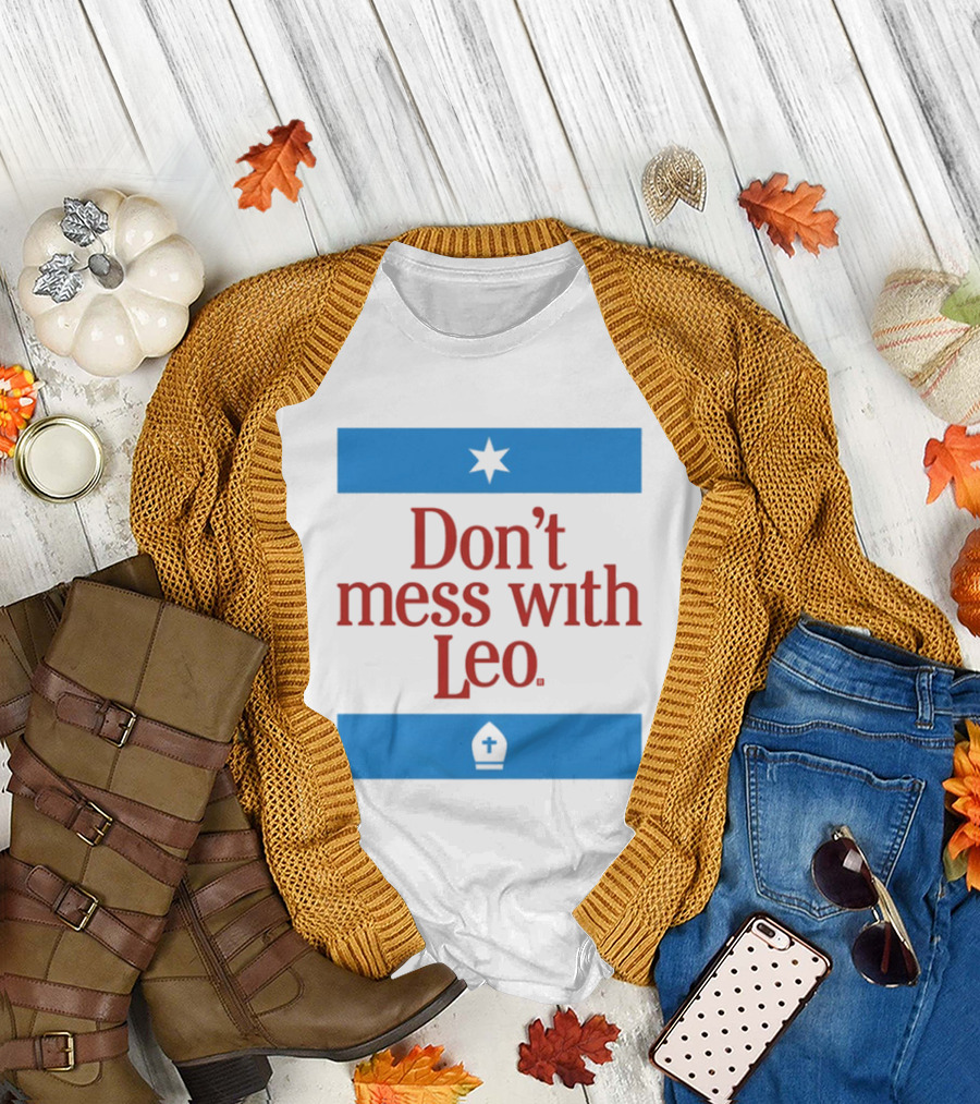 Don't Mess With Leo Star and Cross T-Shirt