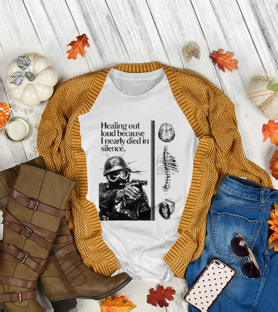 Healing Out Loud Soldier Brain Anatomy Urban Silence T-Shirt