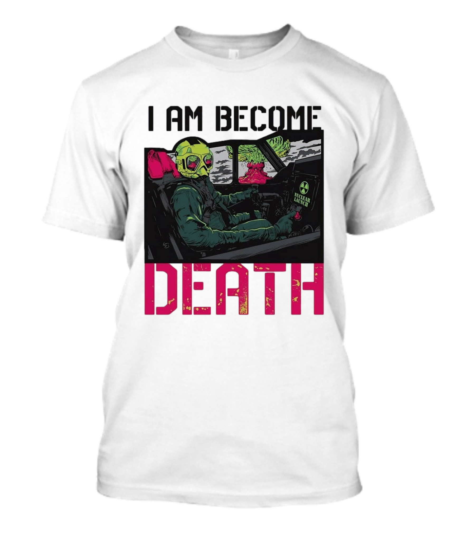 I Am Become Death Skeleton Driving Nuclear Launch Car T-Shirt