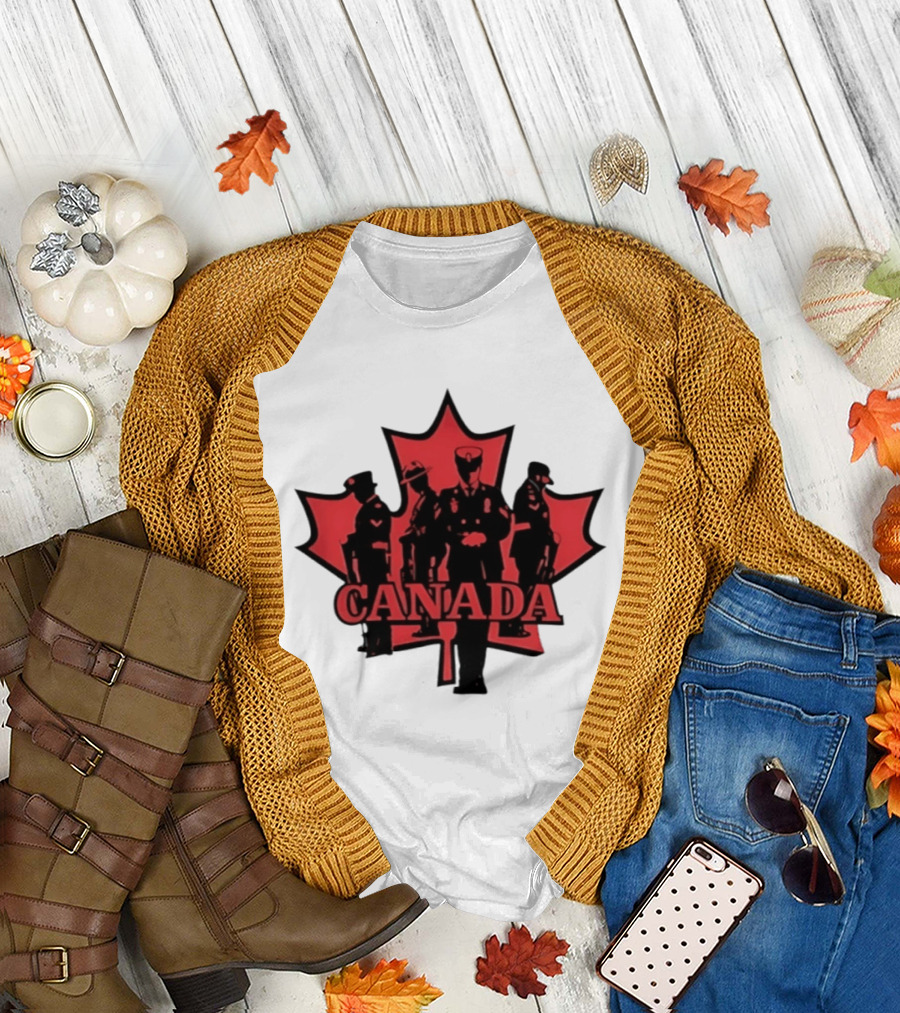 Canada Maple Leaf Uniformed Figures T-Shirt