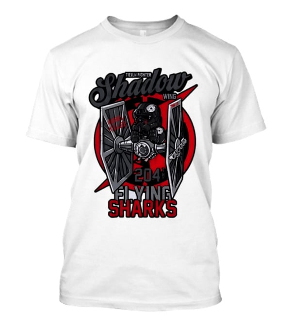 TIE Fighter Pilot Shadow Wing 204th Flying Sharks Rebel Killer Star Wars T-Shirt