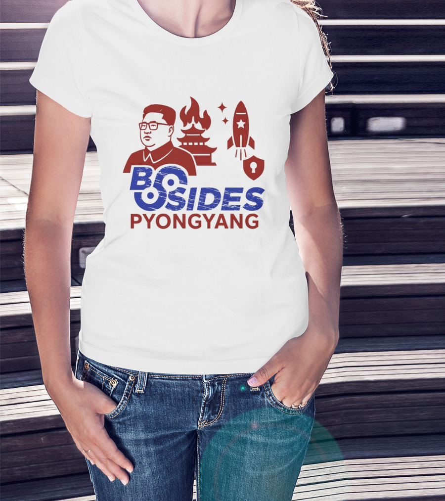 Kim Jong Un BSides Pyongyang Rocket Security Pagoda Shield Star T-Shirt