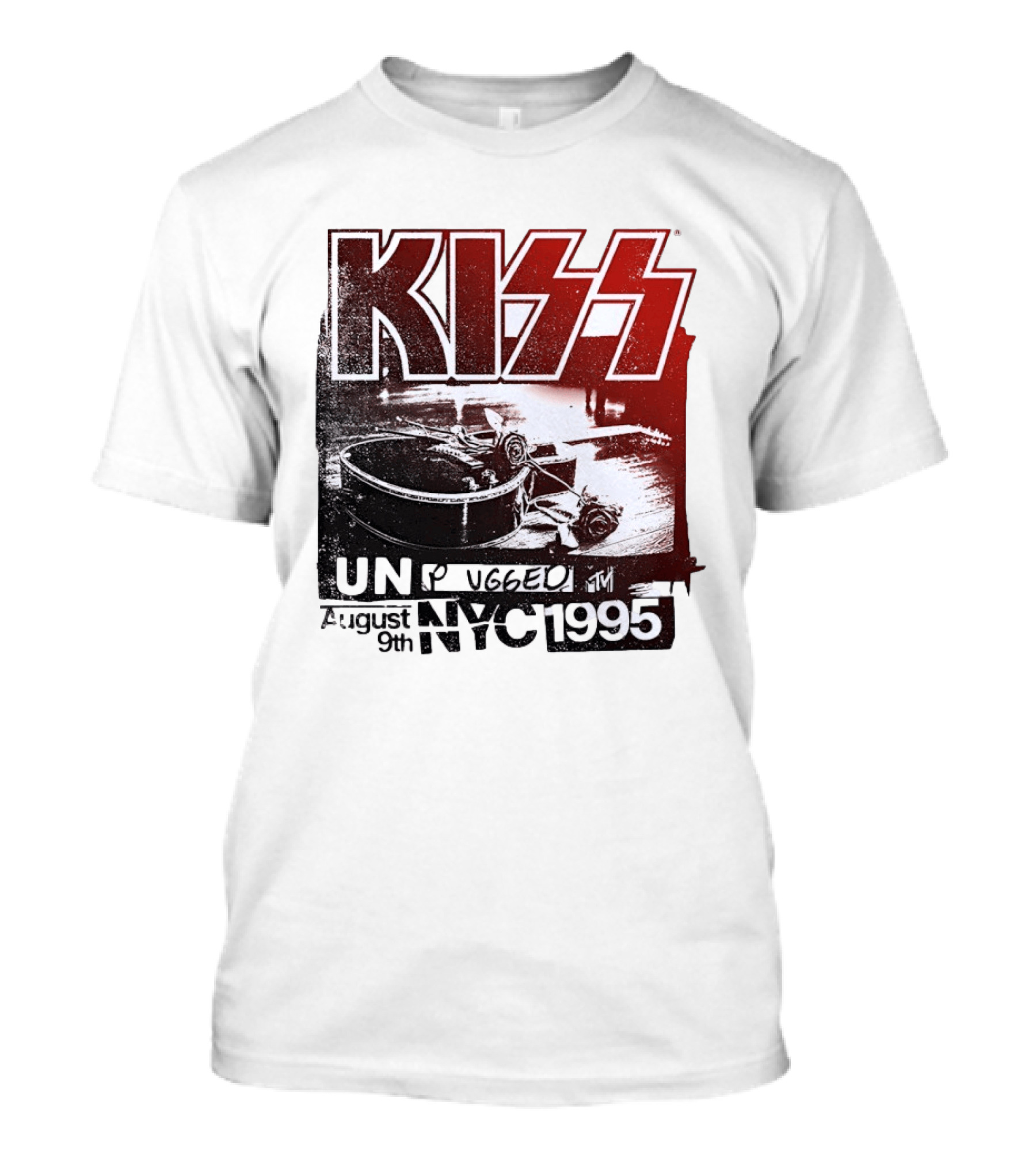 KISS Unplugged MTV August 9th 1995 NYC Guitar Roses T-Shirt