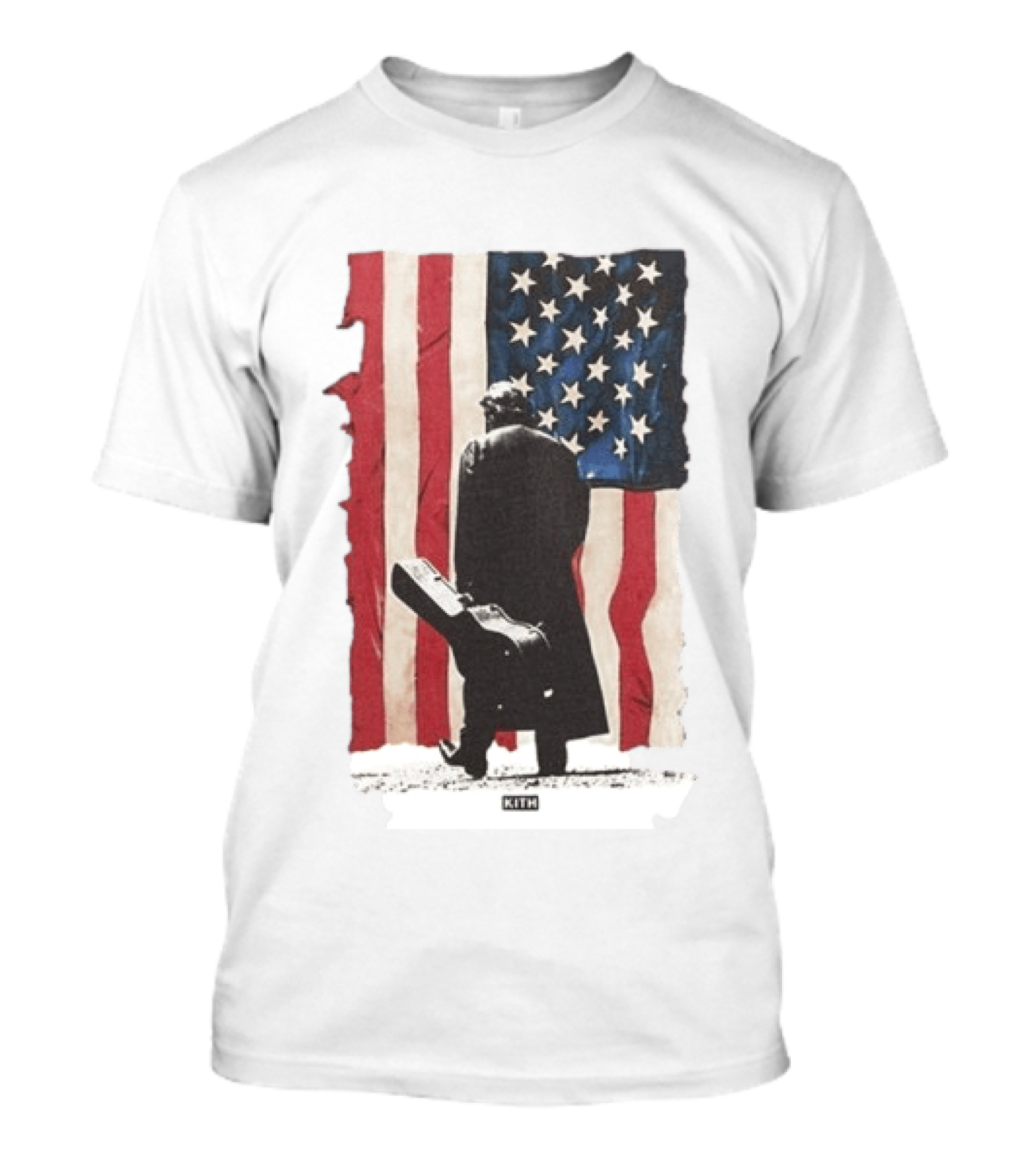 Kith Records Johnny Cash American Flag Iconic USA Collab T-Shirt
