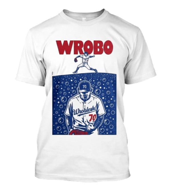 Wrobo Wrobleski 70 Baseball Pitcher Bubble T-Shirt