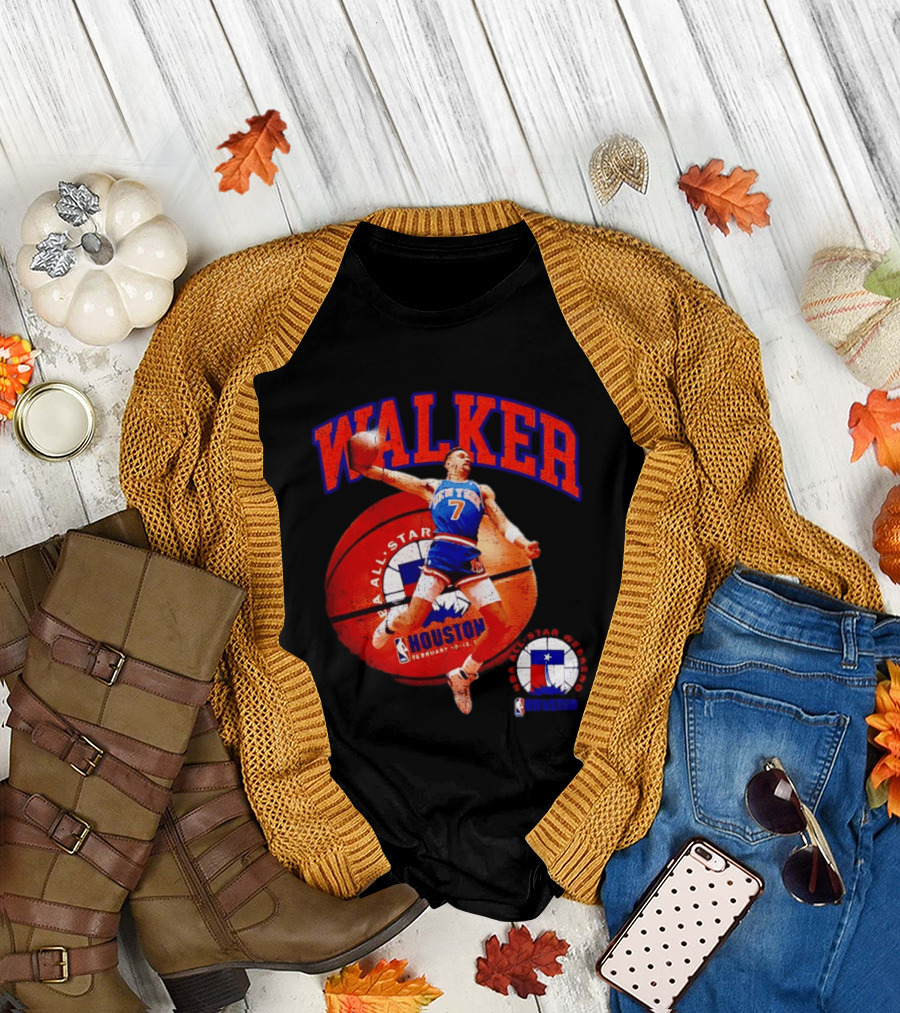 Walker New York Knicks 2006 NBA All Star Houston Weekend February 7 Basketball Jump T-Shirt