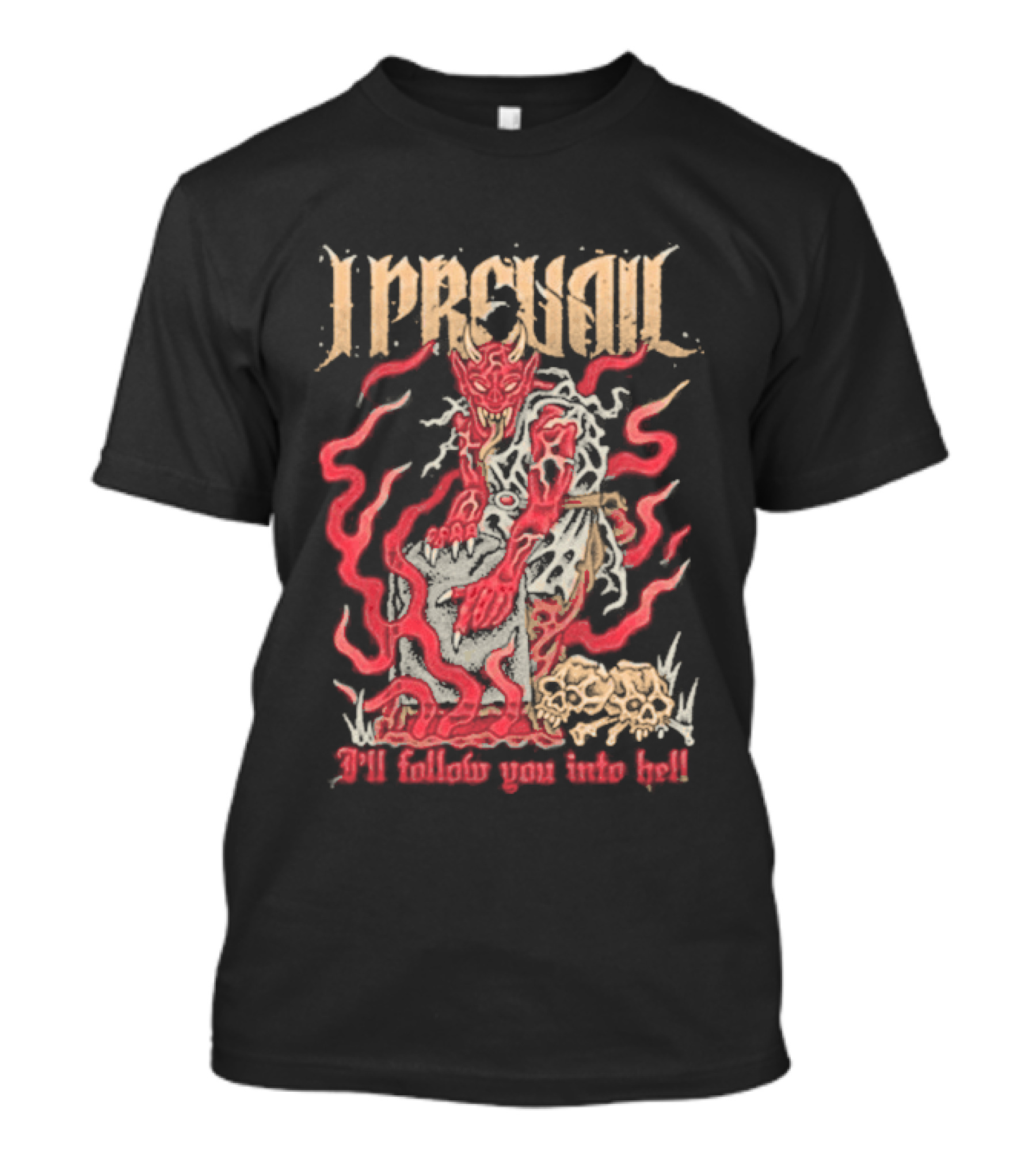 I Prevail Follow You Into Hell Devil Art By Artistfirst T-Shirt