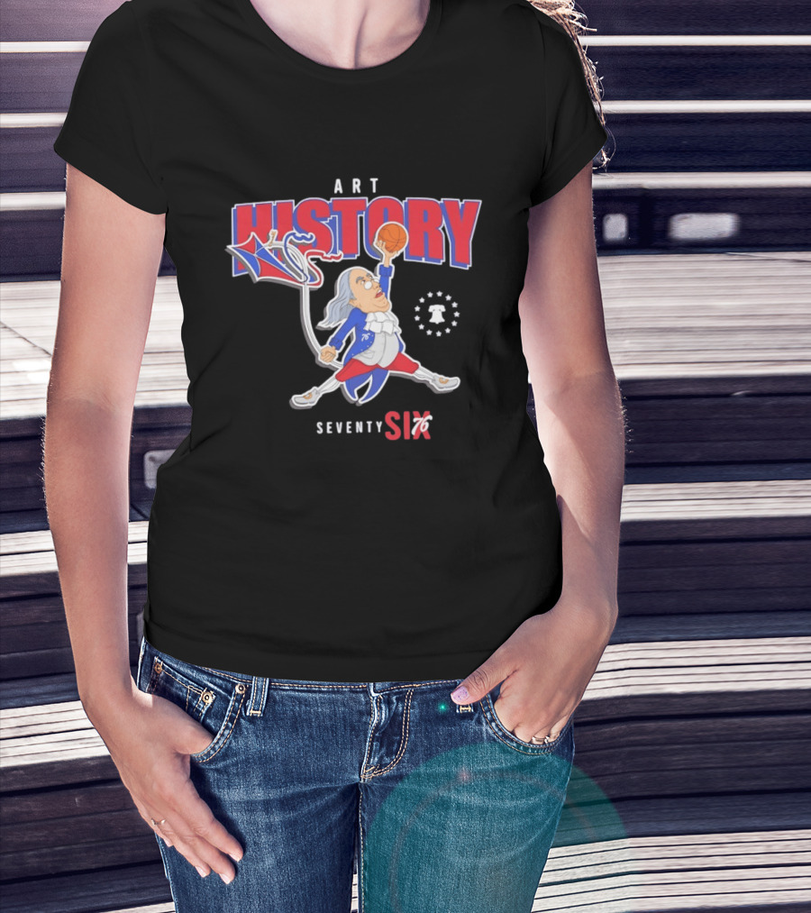 Ben Frankjumpman Art History Seventy Sixers T-Shirt