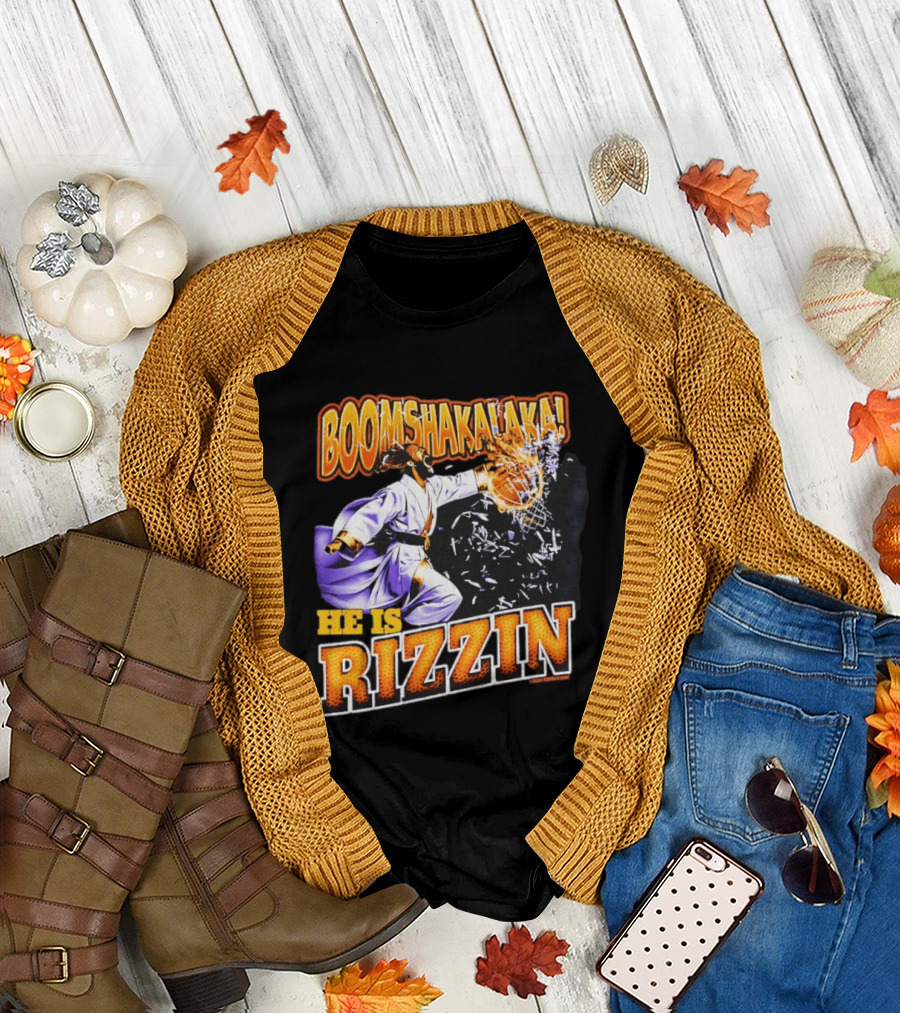 Boomshakalaka He Is Rizzin Jesus Easter Basketball Dunk T-Shirt