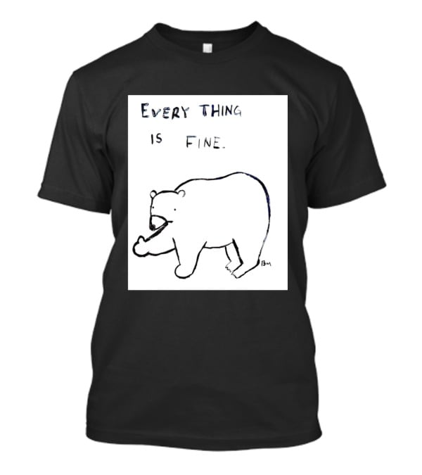 Every Thing Is Fine Bear Middle Finger Humor T-Shirt