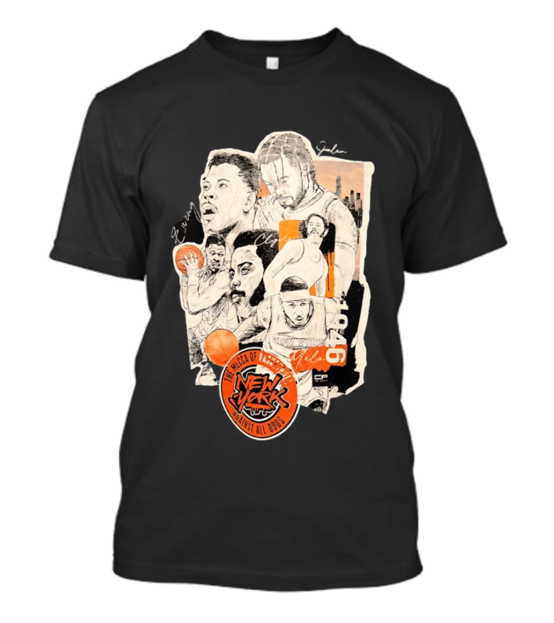 Ewing Jalen Clyde Melo New York Knicks The Mecca Of Basketball 1946 Against All Odds T-Shirt