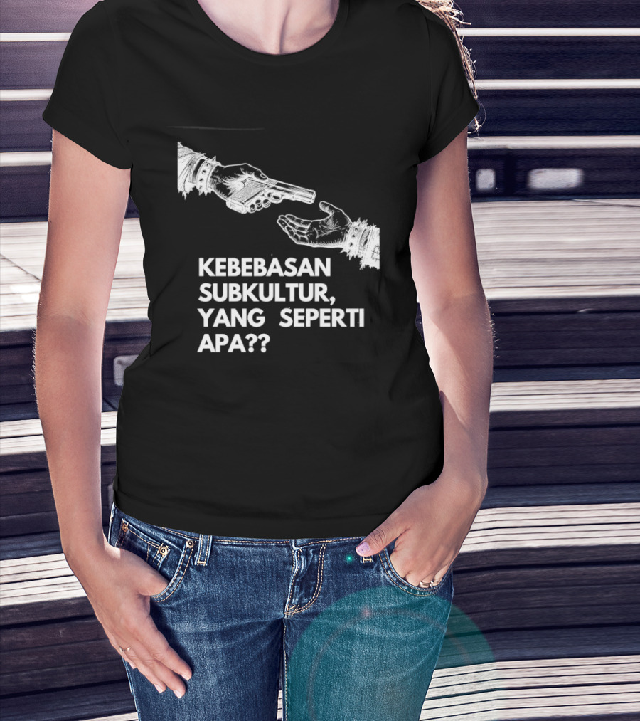Kebebasan Subkultur Yang Seperti Apa Pertanyaan Tanda Gambar Tangan T-Shirt