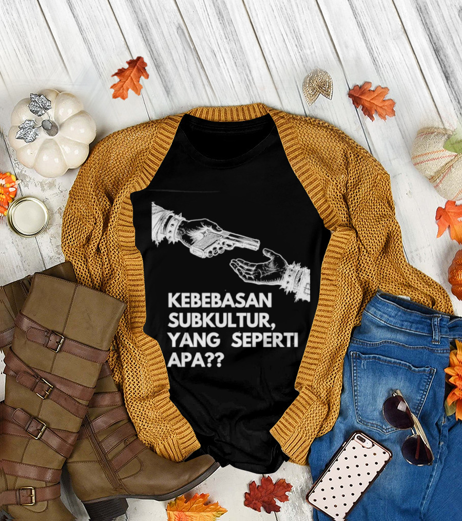 Kebebasan Subkultur Yang Seperti Apa Pertanyaan Tanda Gambar Tangan T-Shirt