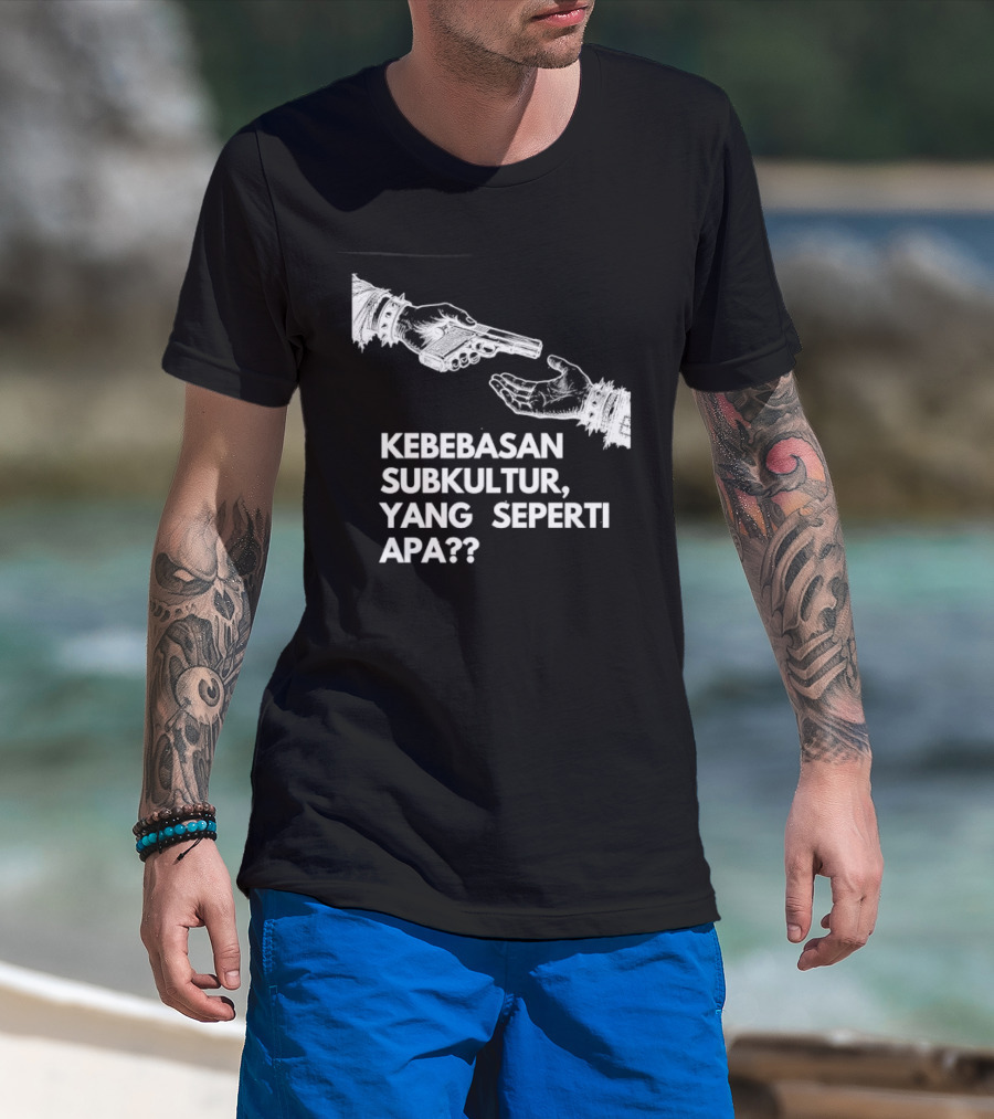 Kebebasan Subkultur Yang Seperti Apa Pertanyaan Tanda Gambar Tangan T-Shirt