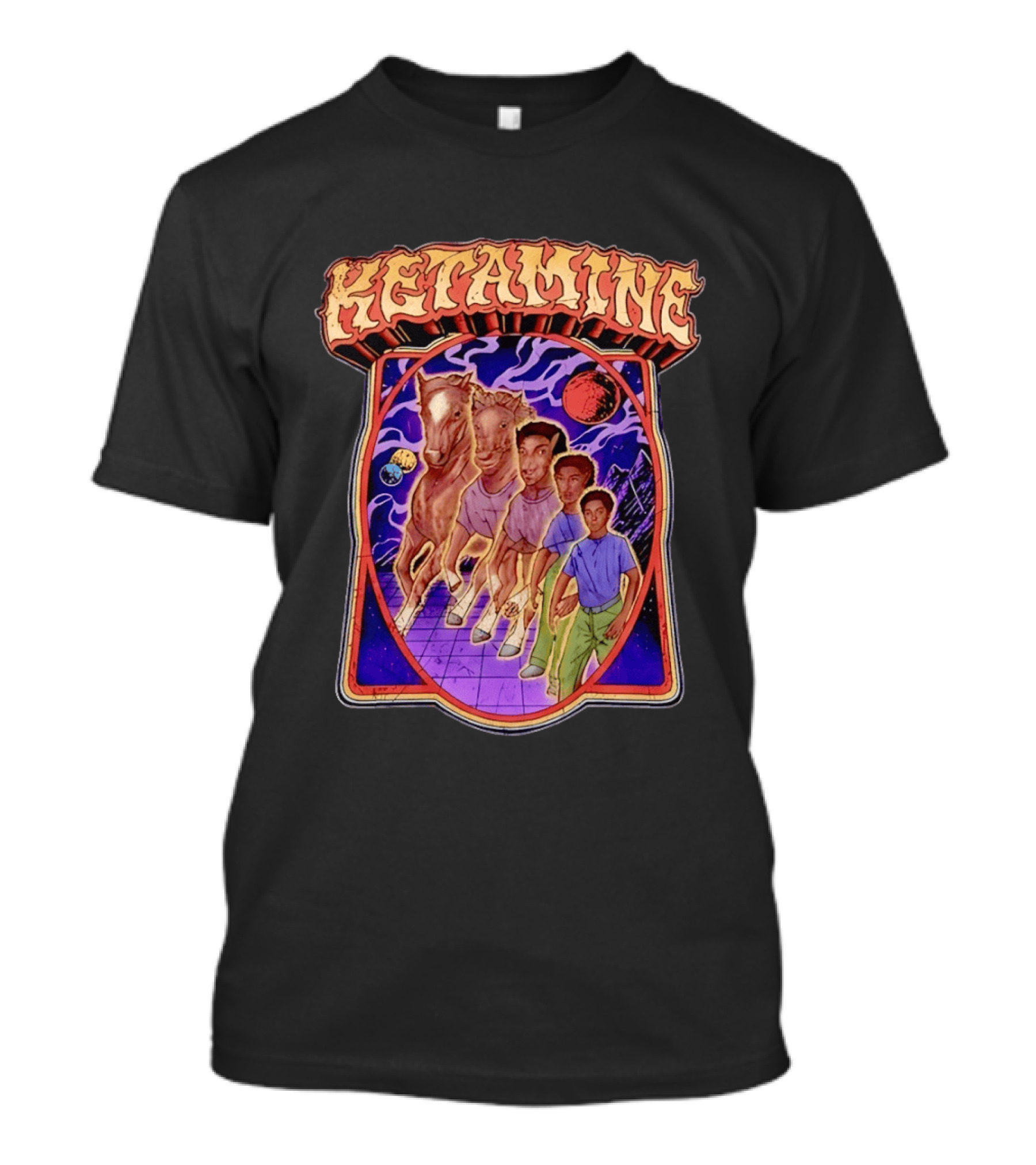 Ketamine Horse Morph Psychedelic Surreal Transformation T-Shirt