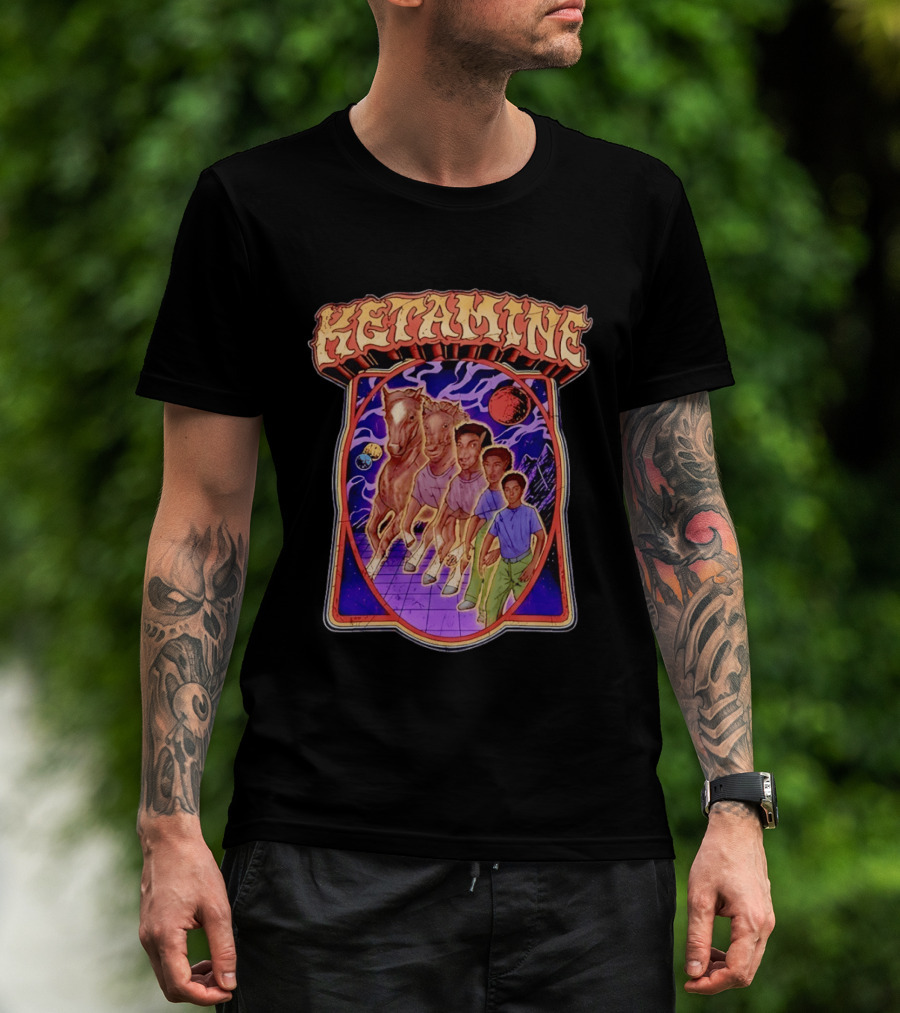 Ketamine Horse Morph Psychedelic Surreal Transformation T-Shirt