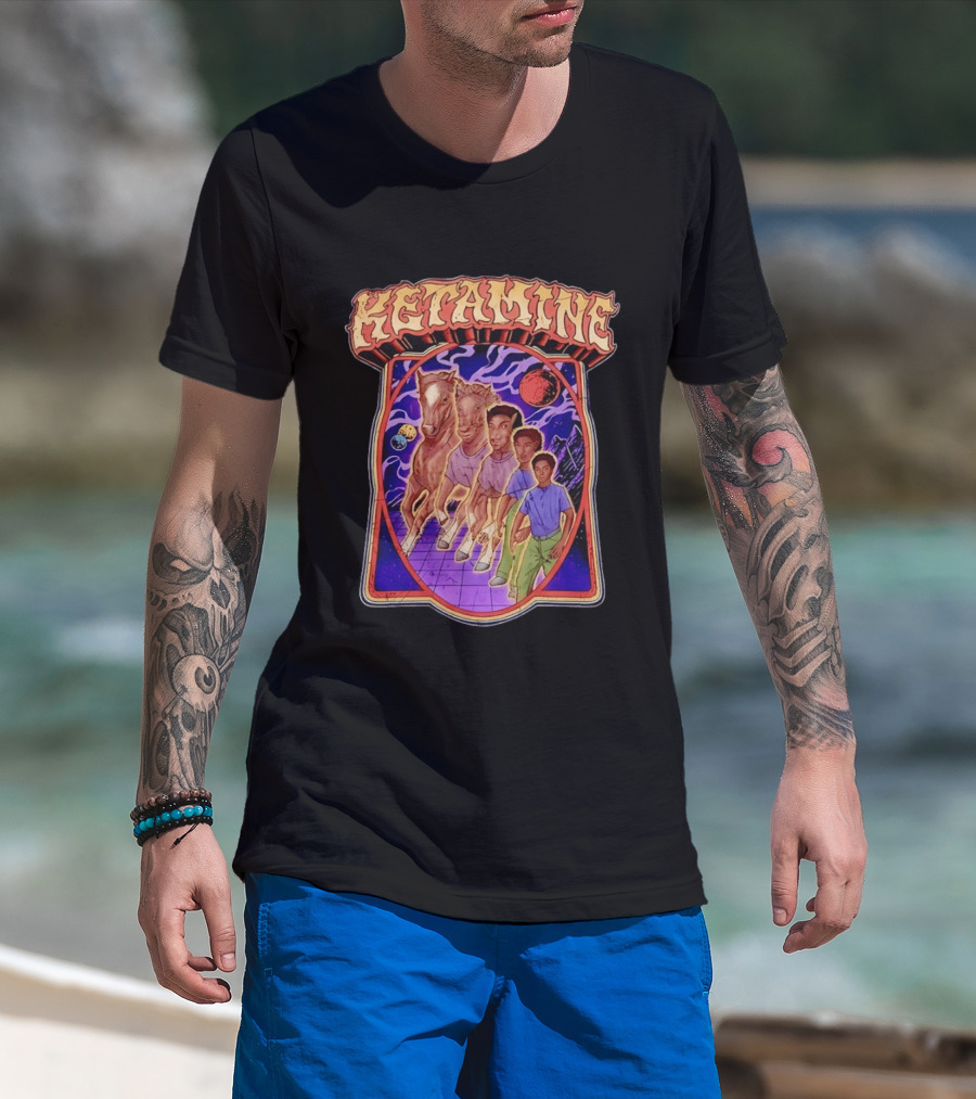 Ketamine Horse Morph Psychedelic Surreal Transformation T-Shirt