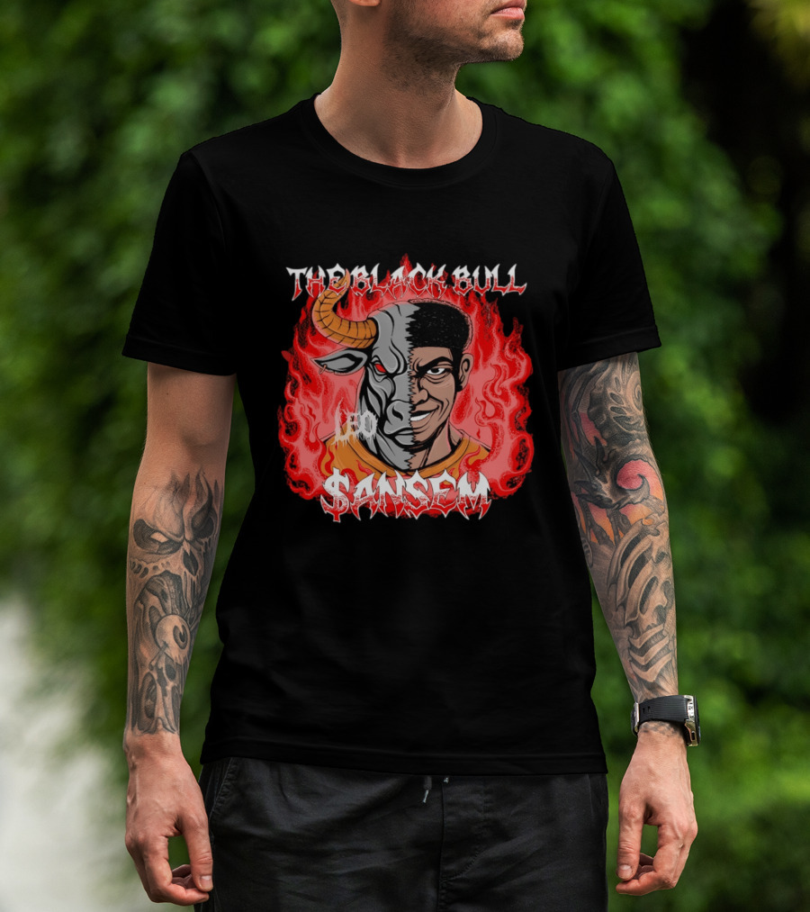 Leo Sansem The Black Bull Flaming Duality T-Shirt