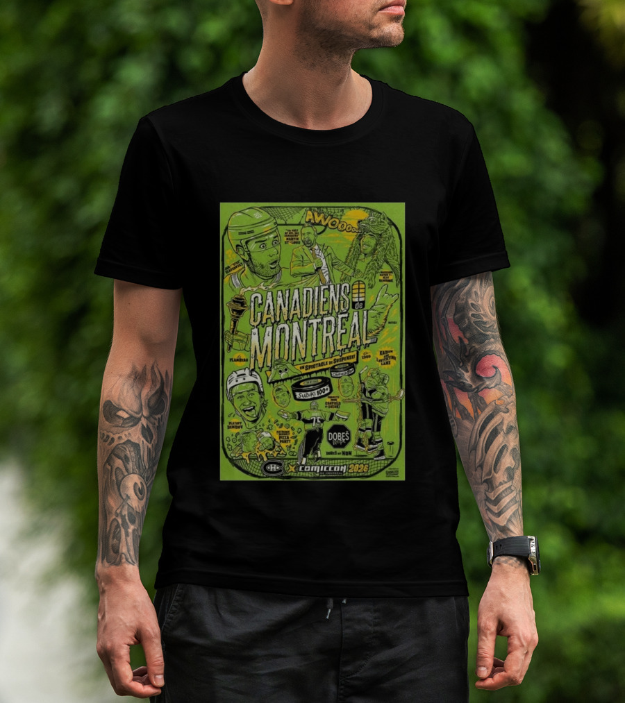 Canadiens De Montreal Comiccon 2026 Suzuki Martel St Louis Flanagan Dubeau Klingtent Laviolette Dobes 75 T-Shirt