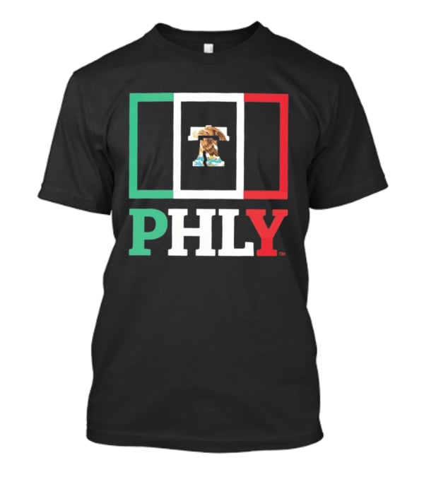 PHLY Mexico Flag Liberty Bell Eagles T-Shirt