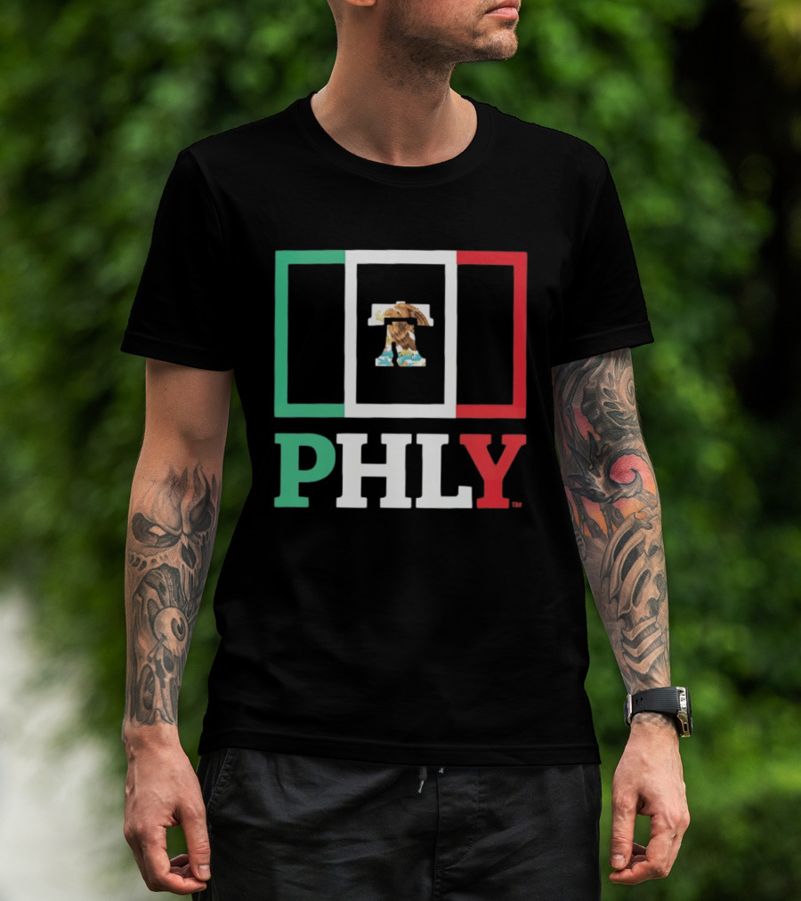 PHLY Mexico Flag Liberty Bell Eagles T-Shirt