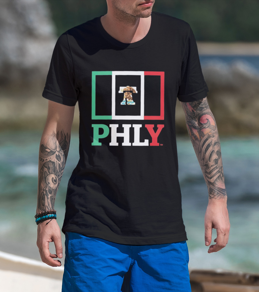 PHLY Mexico Flag Liberty Bell Eagles T-Shirt
