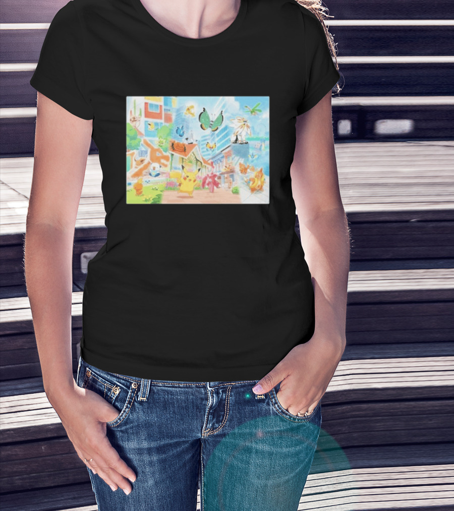 Pokémon Center Singapore July 2026 Pikachu Charizard Celebi Rowlet Oricorio Wingull T-Shirt