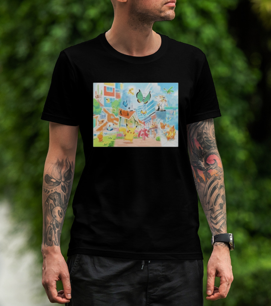 Pokémon Center Singapore July 2026 Pikachu Charizard Celebi Rowlet Oricorio Wingull T-Shirt