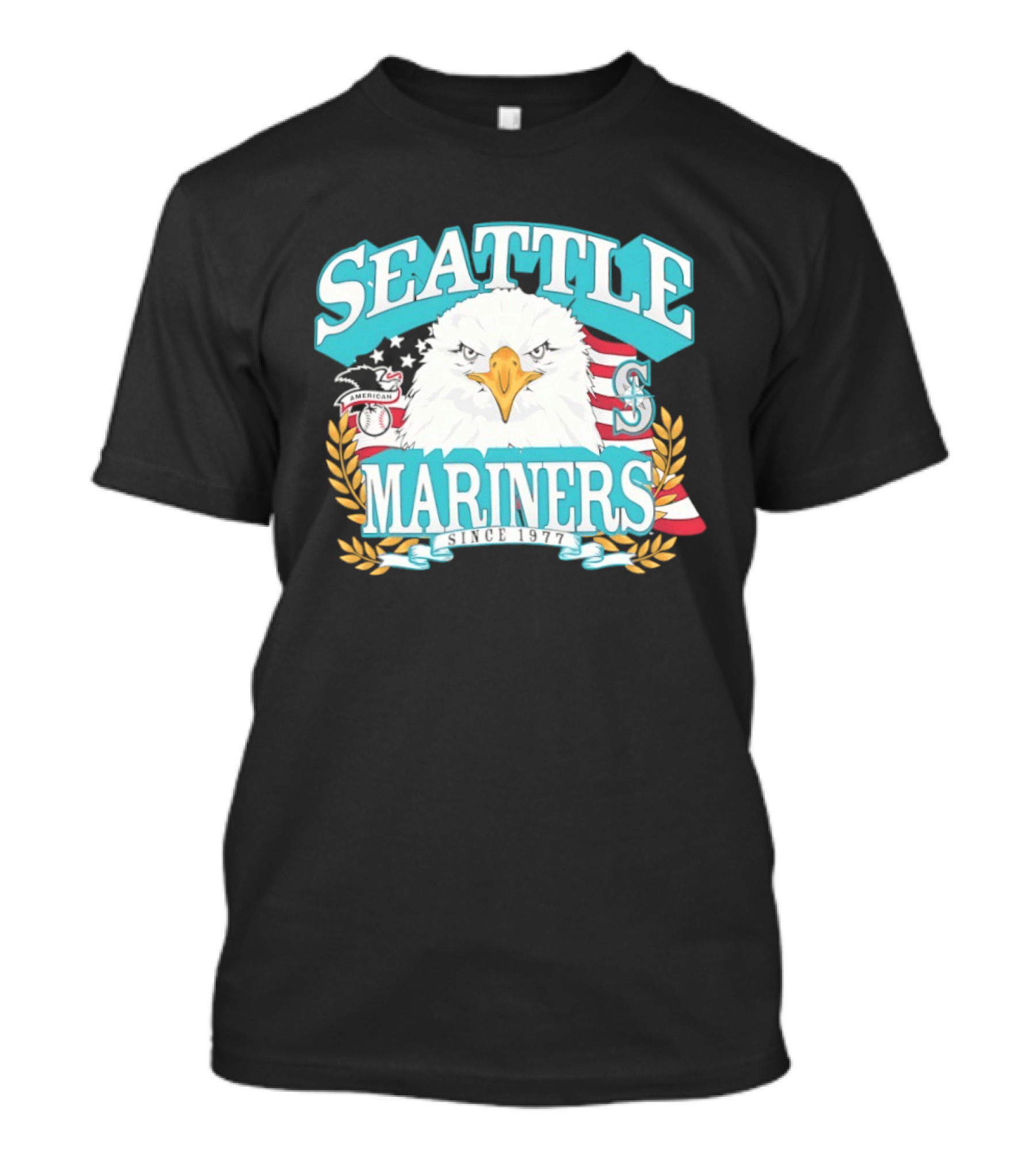 Seattle Mariners American League Eagle Emblem 1977 Heritage T-Shirt