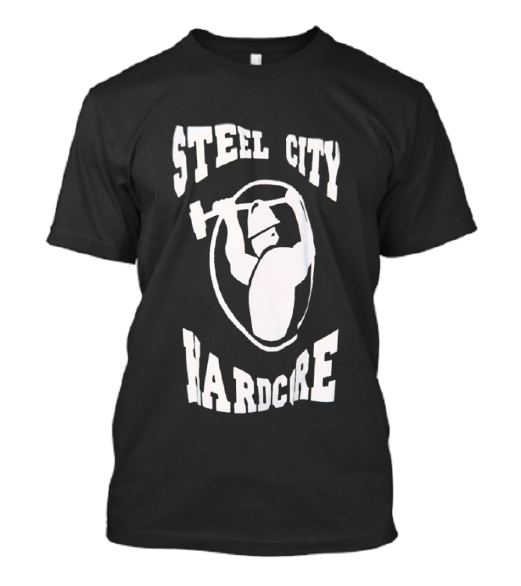 Steel City Hardcore Pittsburgh Worker Hammer Circle T-Shirt