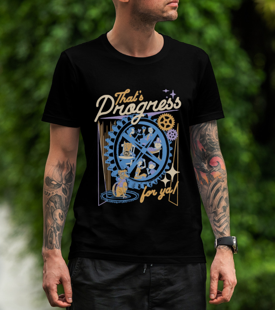 That's Progress For Ya Scenes Devil Dog Cogs And Characters T-Shirt