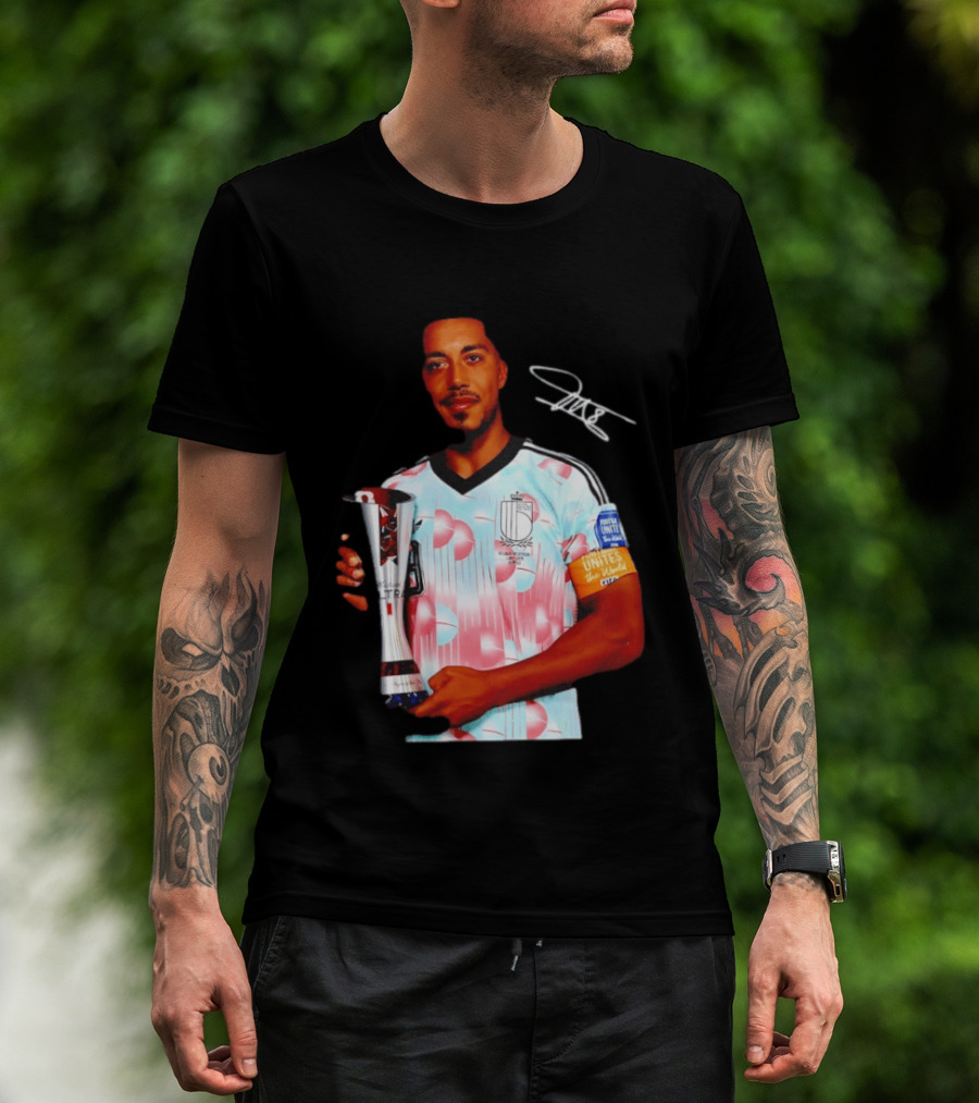 Youri Tielemans Belgium Football Unites The World Trophy Winning Moment T-Shirt