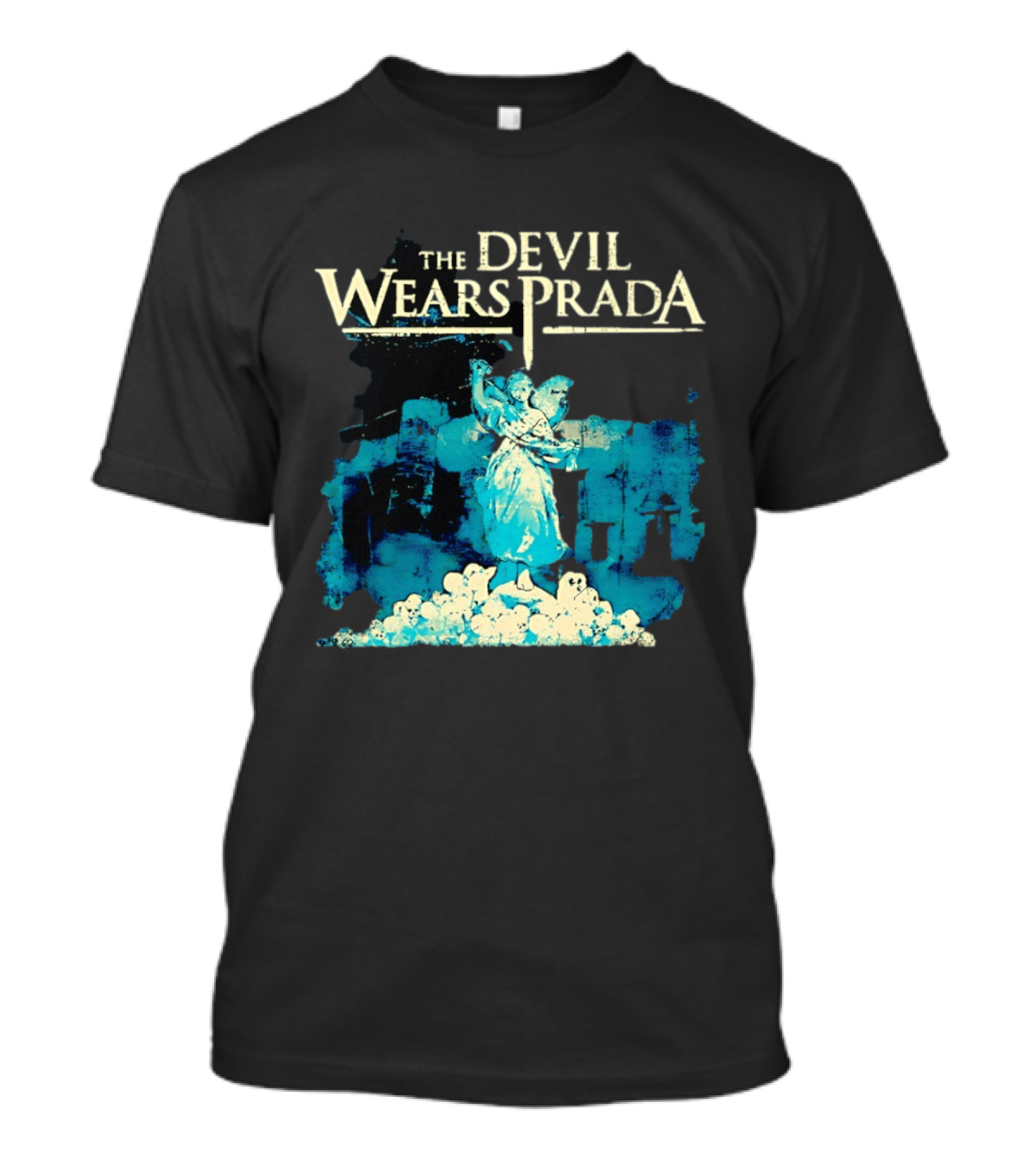The Devil Wears Prada Angel Figure With Skull Pile T-Shirt