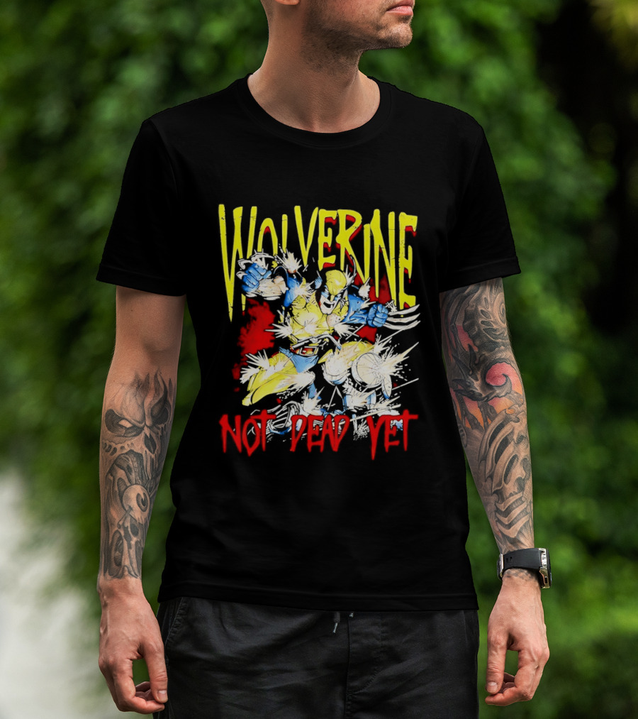 Wolverine Marvel Comics Not Dead Yet Bold Color T-Shirt