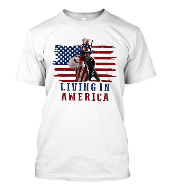 Apollo Creed Living In America Uncle Sam Flag Outfit T-Shirt
