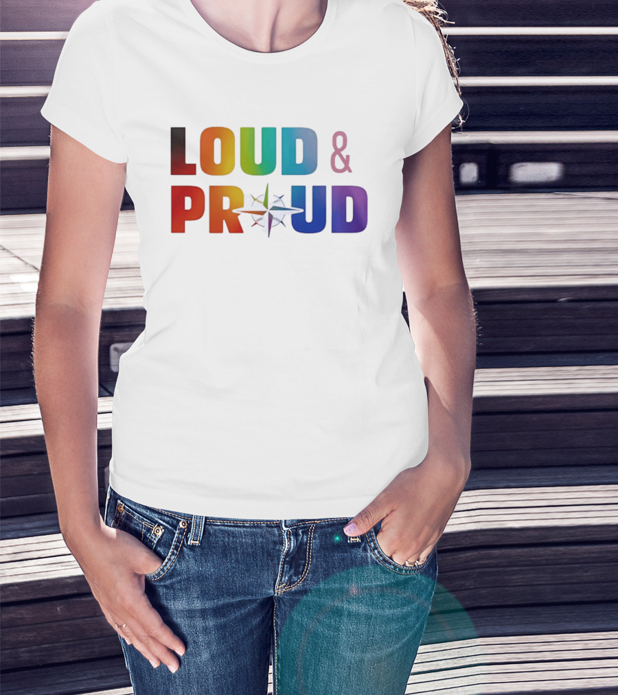 Loud And Proud Pride Rainbow Compass T-Shirt
