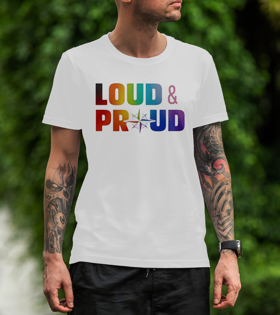 Loud And Proud Pride Rainbow Compass T-Shirt