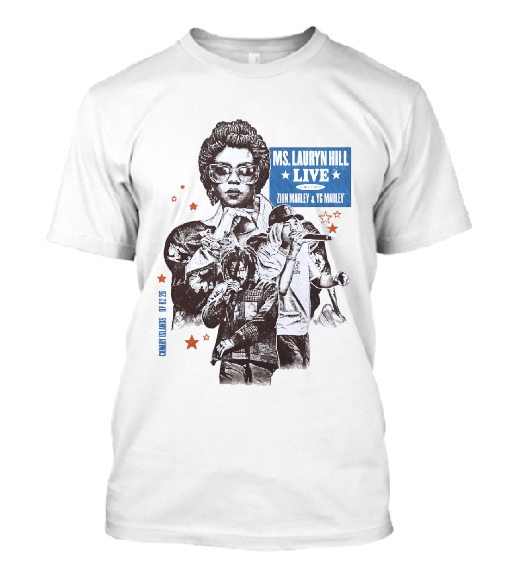 Ms Lauryn Hill Live Zion Marley YG Marley Canary Islands February 2026 T-Shirt