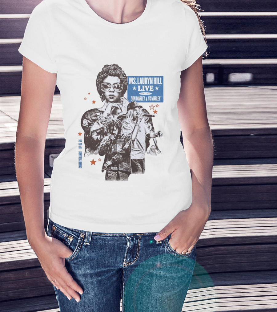 Ms Lauryn Hill Live Zion Marley YG Marley Canary Islands February 2026 T-Shirt