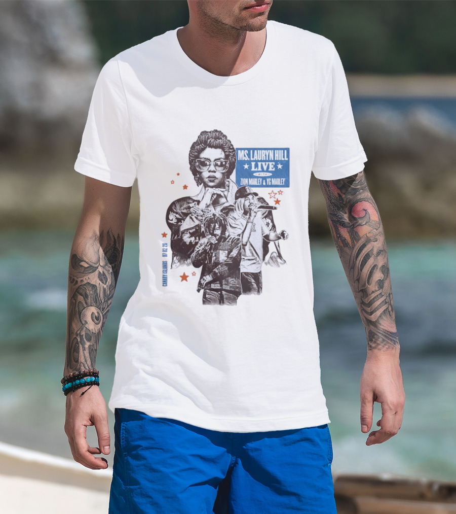 Ms Lauryn Hill Live Zion Marley YG Marley Canary Islands February 2026 T-Shirt