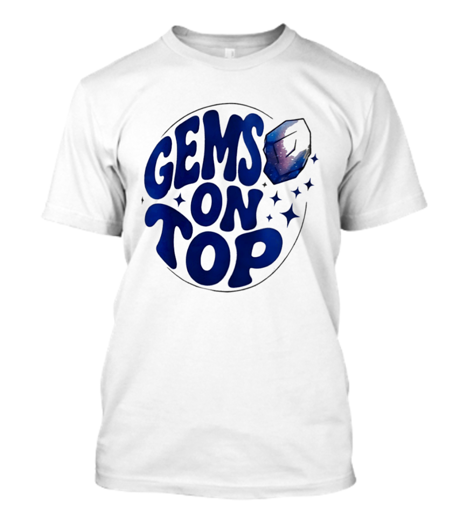 Gems On Top Crystal Stars And Galaxy T-Shirt