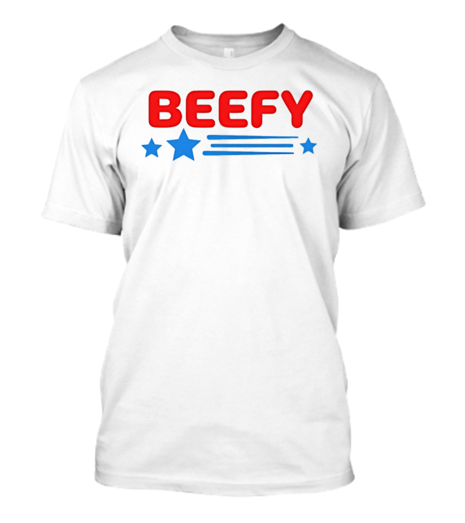 BEEFY Blue Stars And Stripes T-Shirt